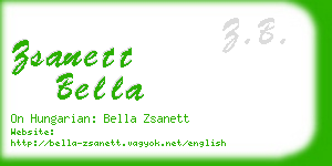 zsanett bella business card